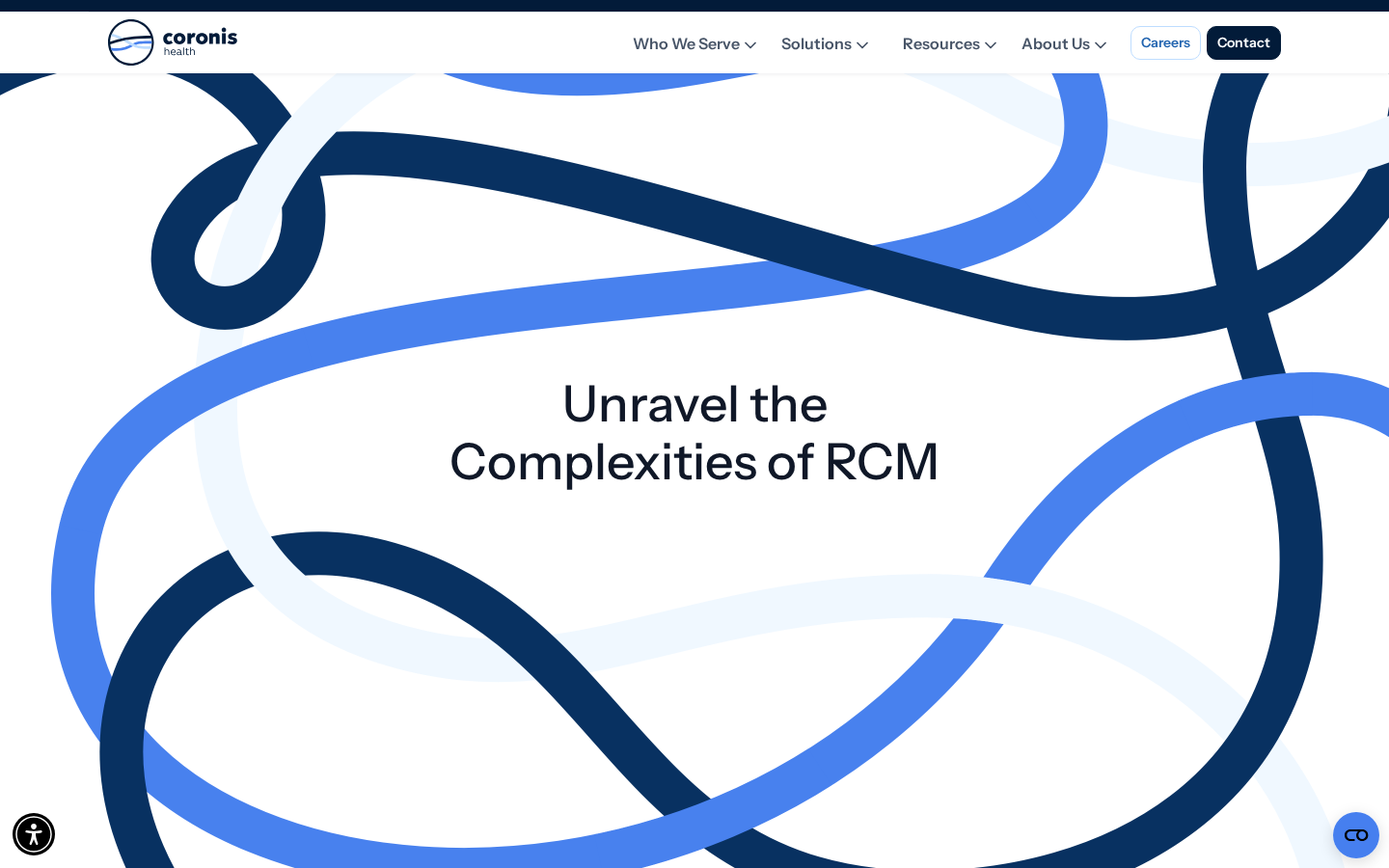 Coronis Health homepage screenshot