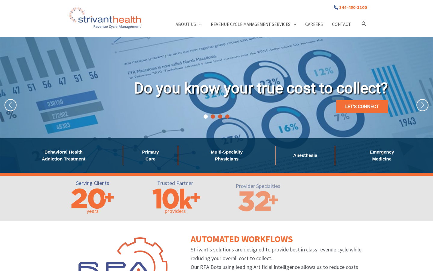 Strivant Health homepage screenshot