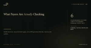 Revenue Logic cluster hub — utilization review what payers are actually checking